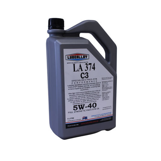 LubeAlloy LA374 European 5W-40 ACEA C2-C3 SN/CF Engine Oil