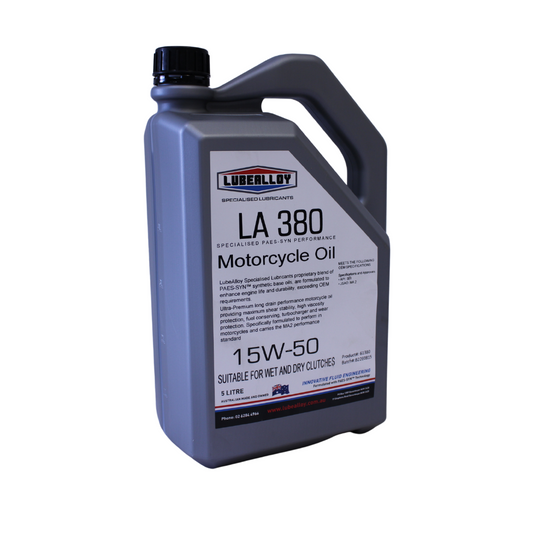 LubeAlloy LA380 15W-50 Motorcycle Engine Oil